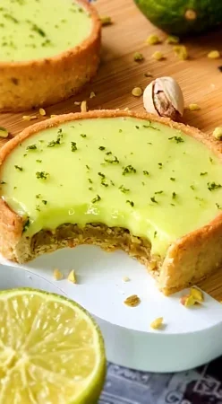 Tartelettes pistache et citron vert