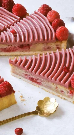 Tarte framboise et grenade