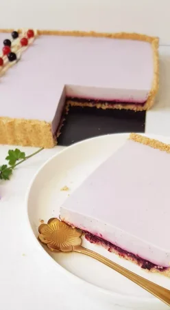 Tarte panna cotta aux fruits rouges